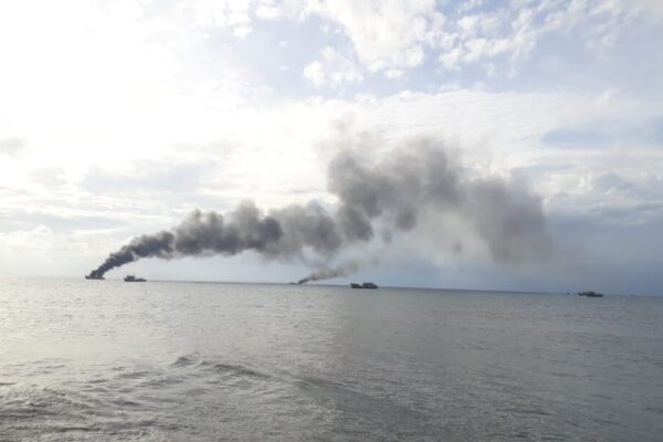 Tiga Kapal Ikan Terbakar Di Jembrana