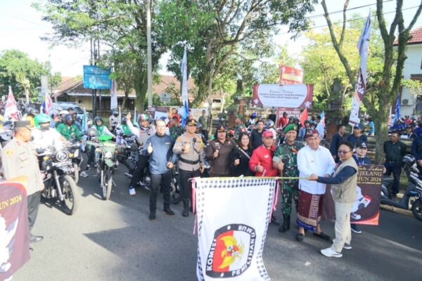 KPU Jembrana Laksanakan Tahapan Pemilu Dengan Pawai Parpol