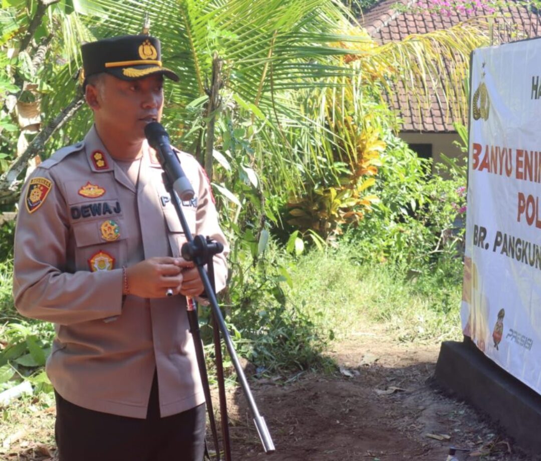 Kapolres Jembrana Resmikan Fasilitas Air Bersih, Sambut Hari Bhayangkara Ke-77 Tahun 2023