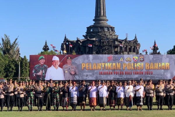 Kapolres Jembrana Ikuti Pelantikan Polisi Banjar/RW di Niti Mandala Renon Denpasar